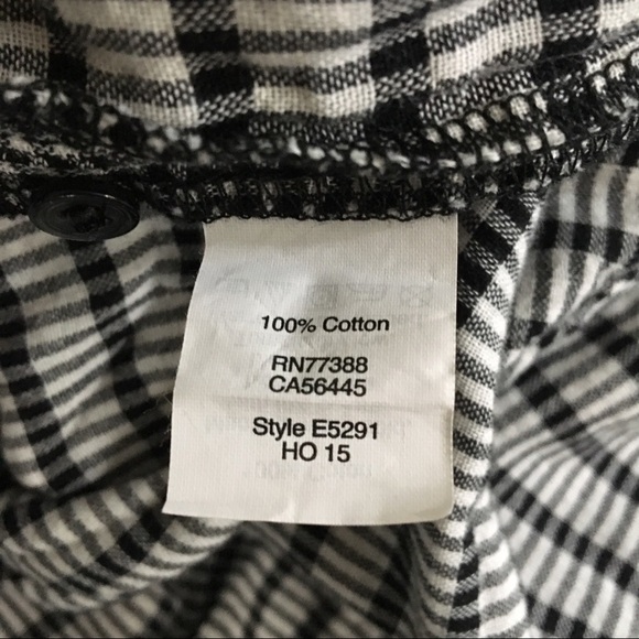 Madewell oversized gingham button down top xs - Picture 7 of 8